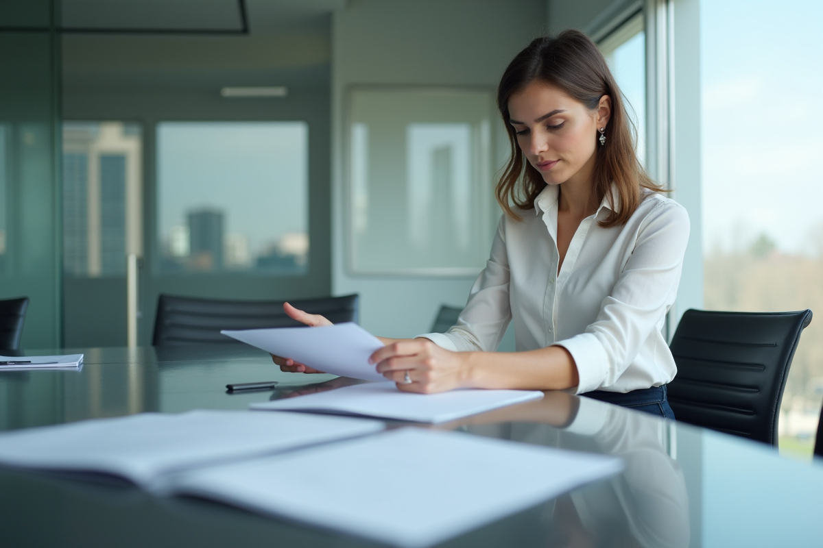 Jeune femme professionnelle dans un bureau moderne